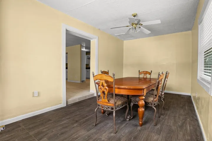 Family room looking towards the kitchen.