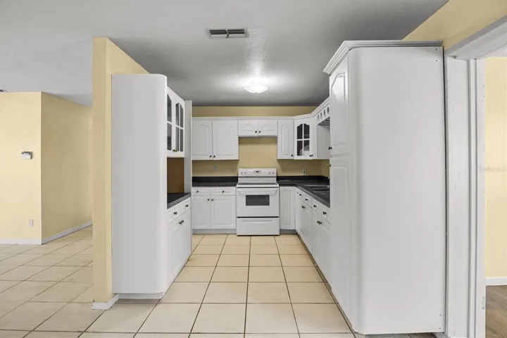 Microwave cubby on the left