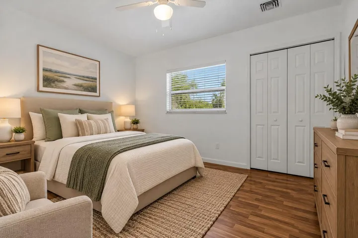 Virtually staged 4th bedroom
