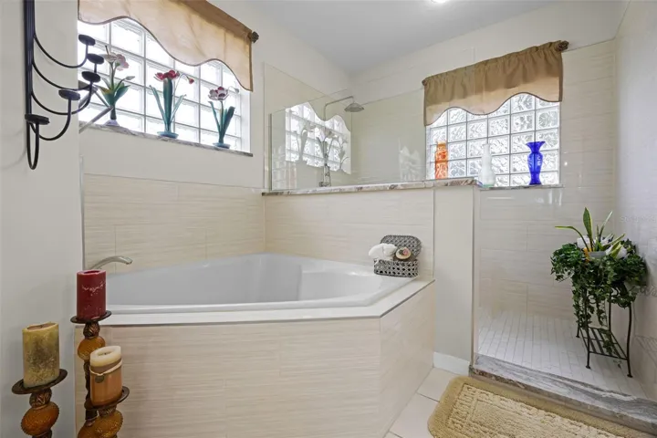 Primary Ensuite Bath and Separate Shower