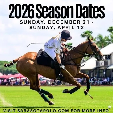 Enjoy the Sarasota Polo Club minutes from your new home