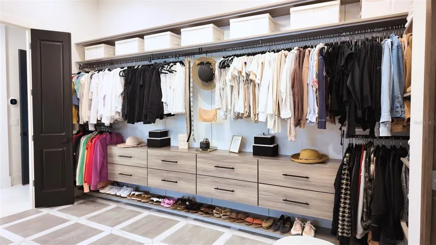 Large multi area walk-in closet