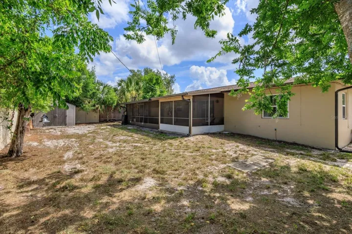spacious backyard