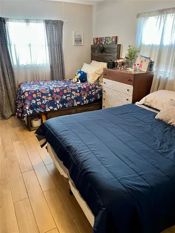 Master bedroom accommodates king size bed and furniture