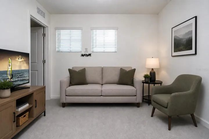 Staged - Loft / Flex use for media, study, or office