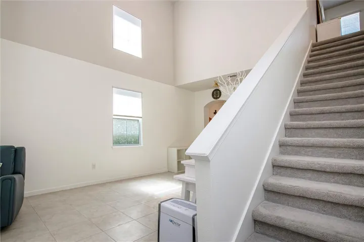 Neutral two-tone painted walls