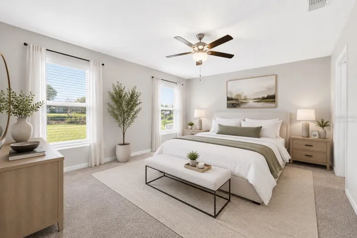 Virtually Staged Primary Suite