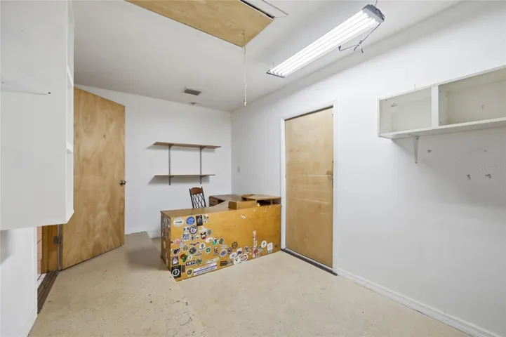 Utility room/office off of garage