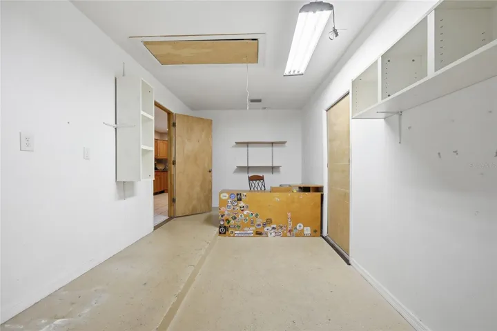 Utility room/office off of garage