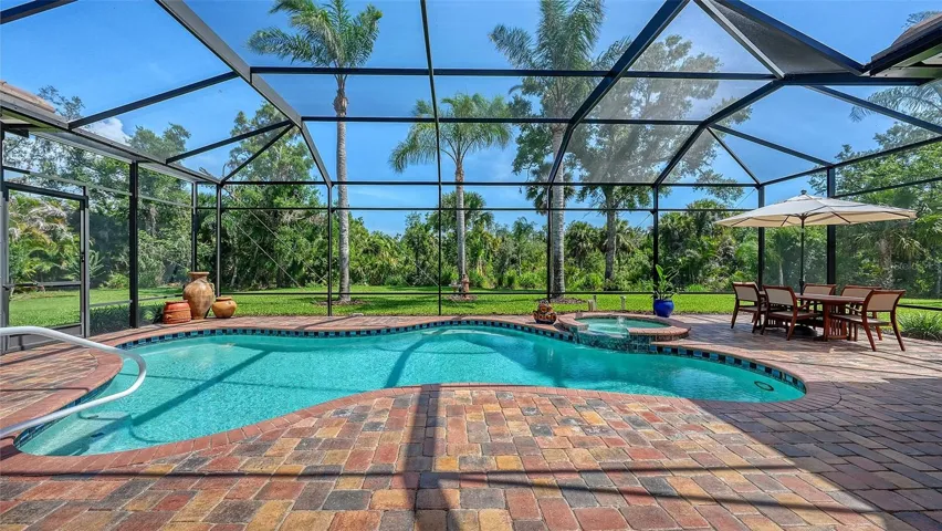 Heated, saltwater pool and spa