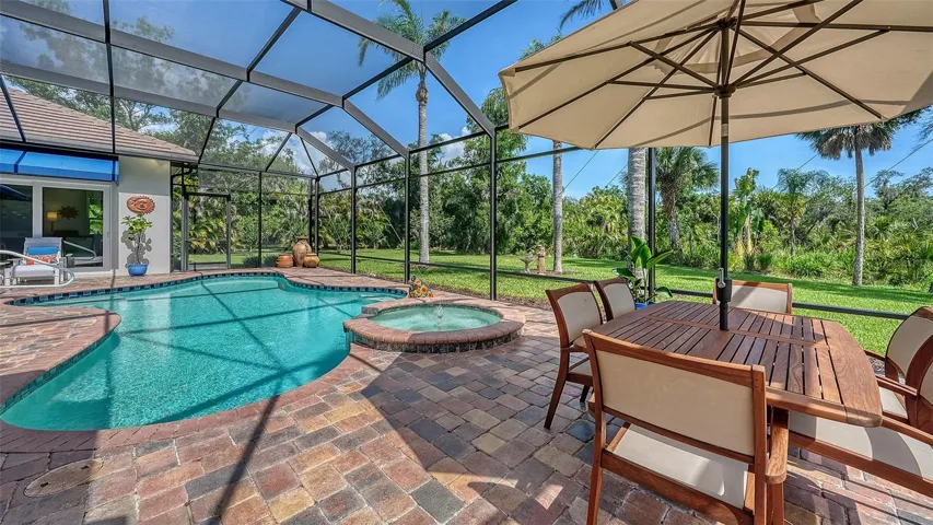 Heated, saltwater pool and spa
