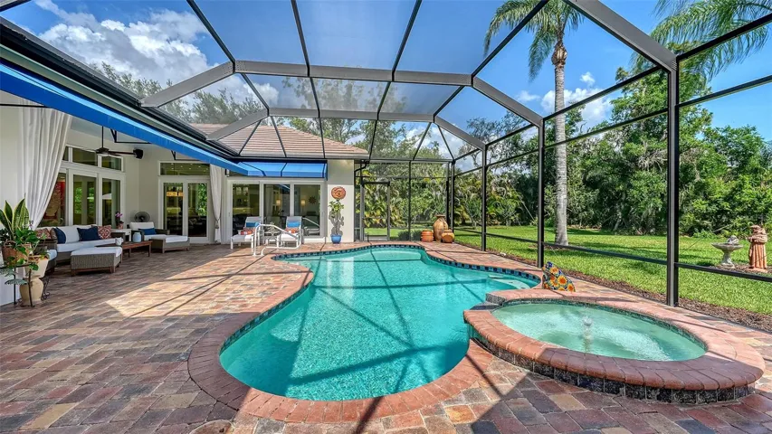 Heated, saltwater pool and spa