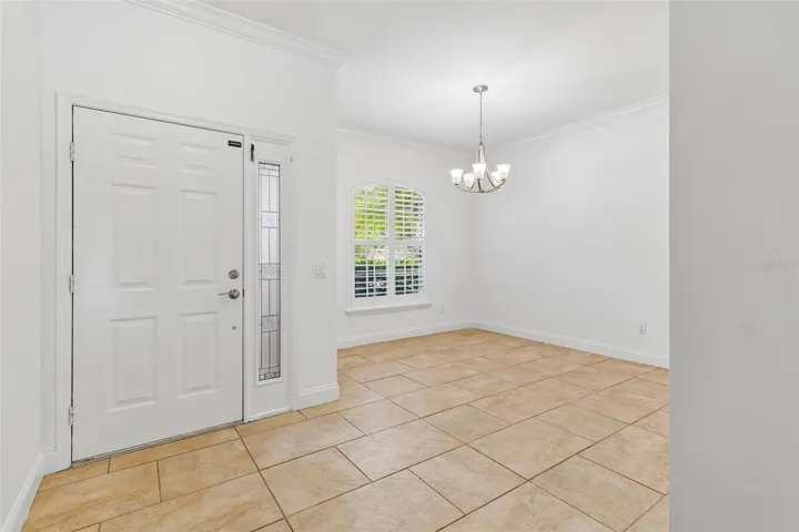 Formal dining room off entryway