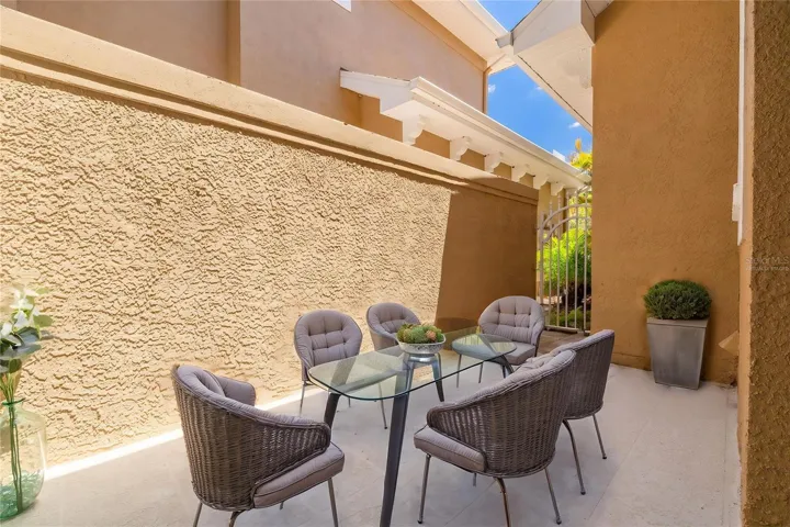 Virtually Staged, private courtyard