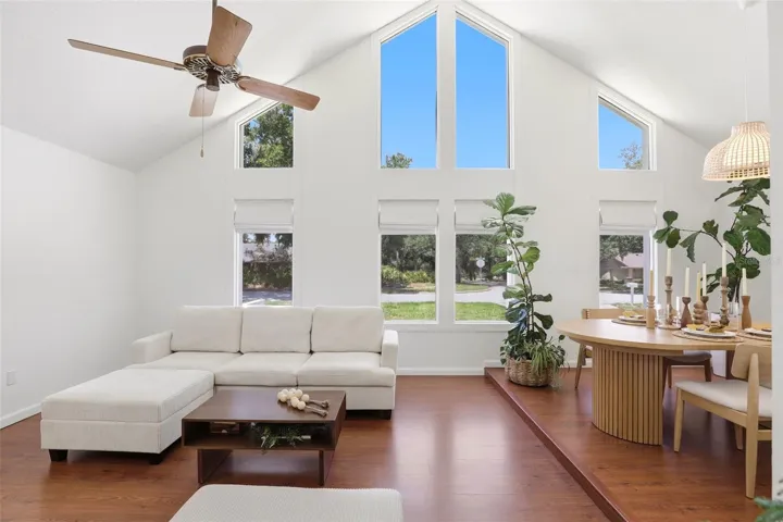 Cathedral Ceilings with Gorgeous, Engineered Wood Flooring