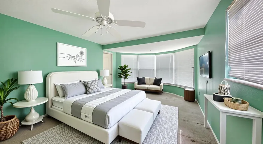 Staged Primary Bedroom