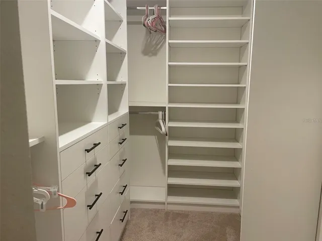 Custom closet in master