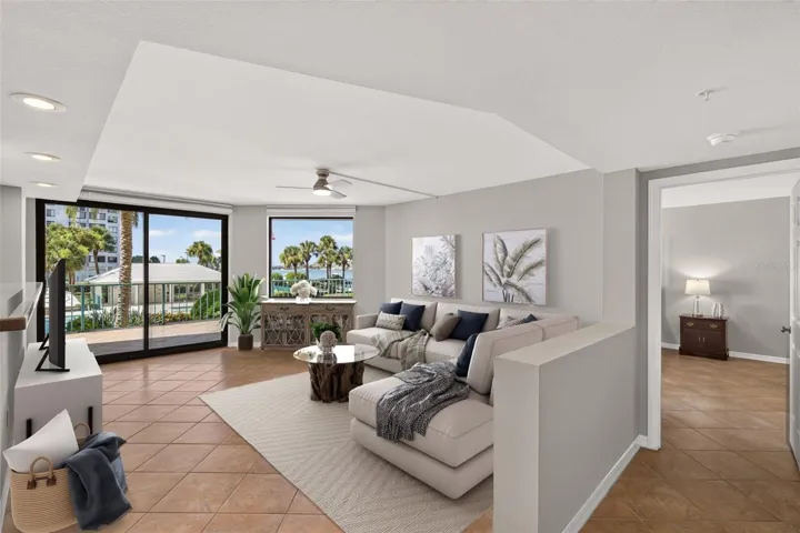 Living room staged