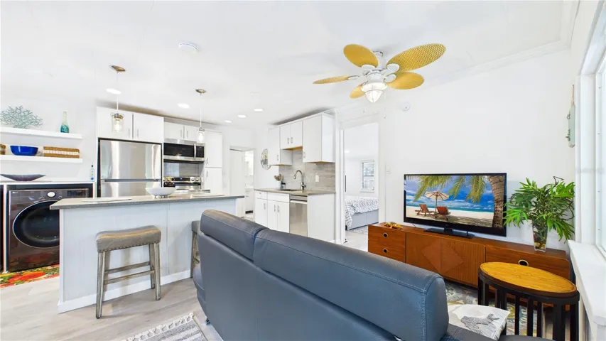 Combined living and kitchen Unit A