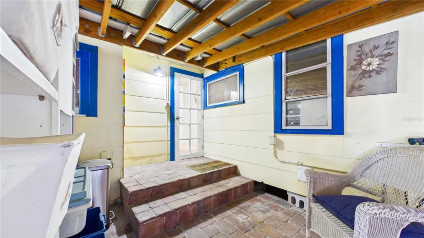 Back patio and storage Unit A