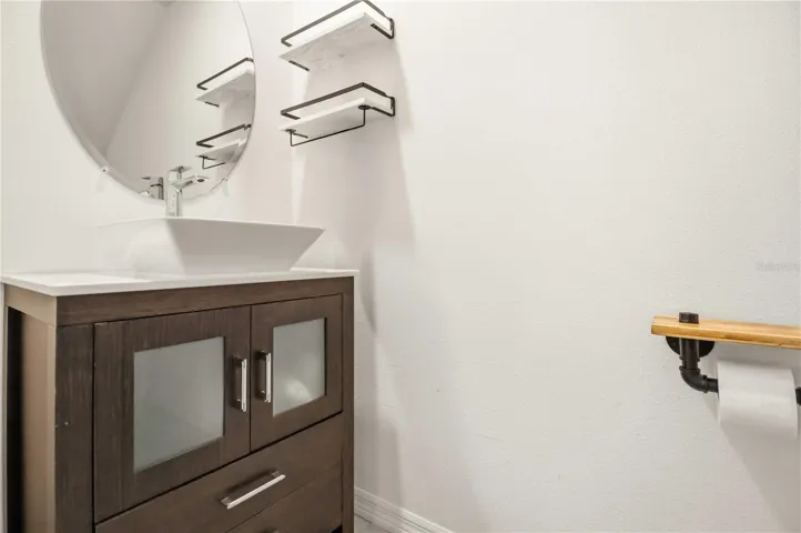 Upgraded half bath details that set this home apart!