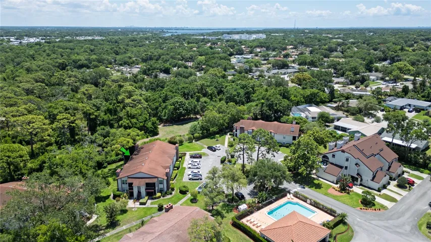 Aerial with view of the Preserve