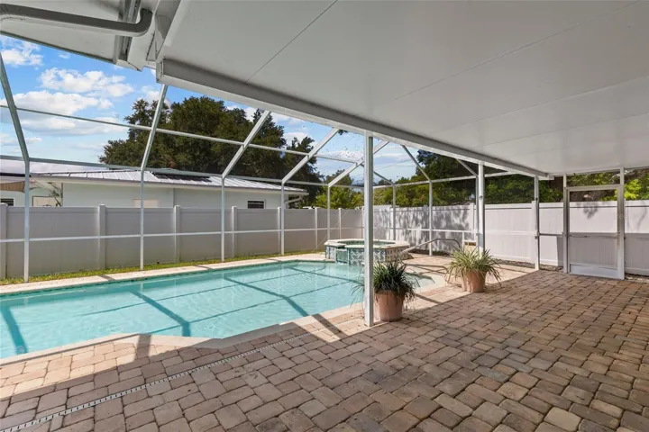 Covered lanai and pavers