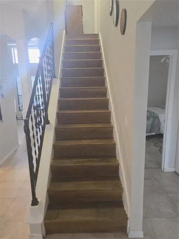 stairs to upstairs bedroom etc