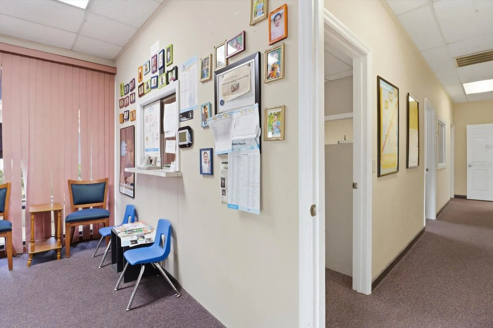 First Door on Left in Hallway is the Front Office