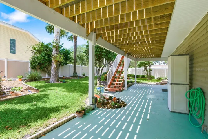 Downstairs patio.