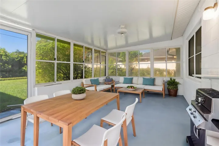 Virtually staged Florida Room