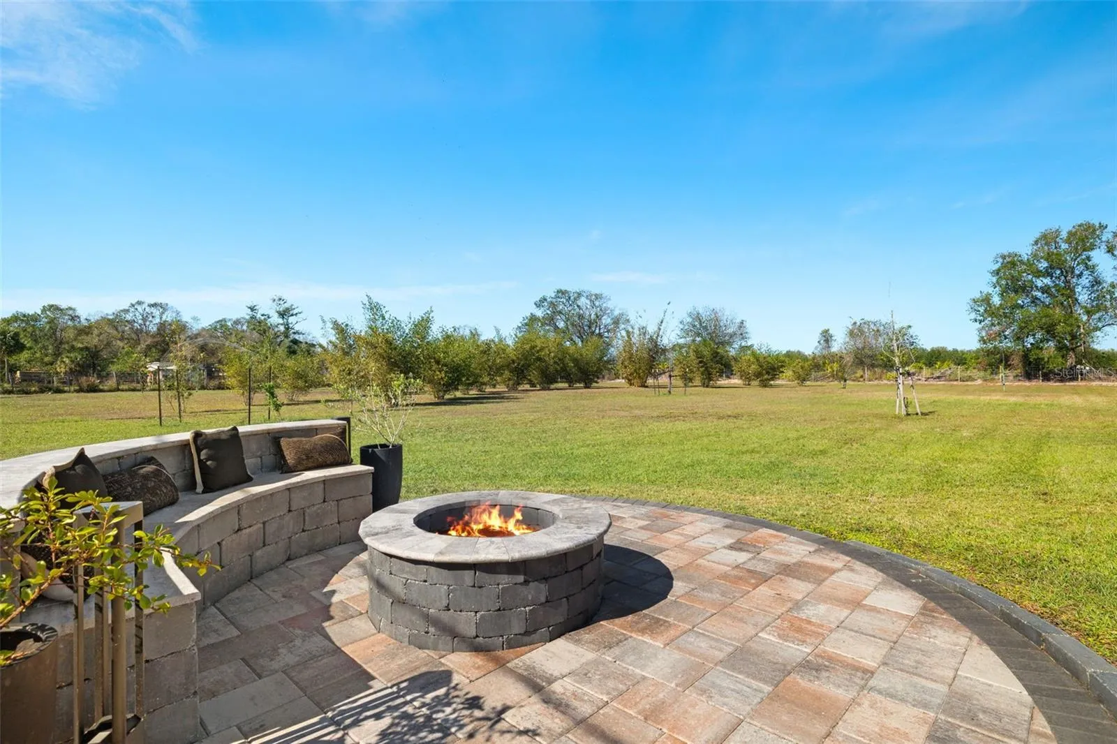 Firepit and seating area
