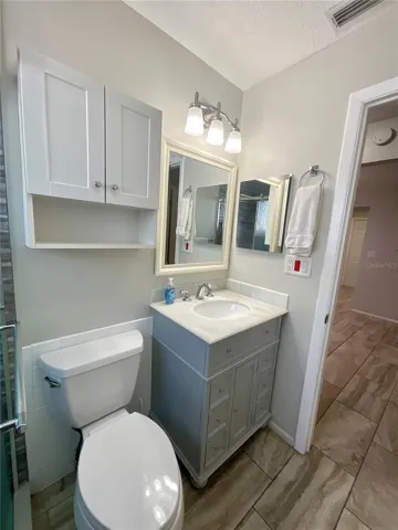 Bathroom vanity area