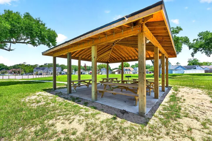 Covered picnic area.