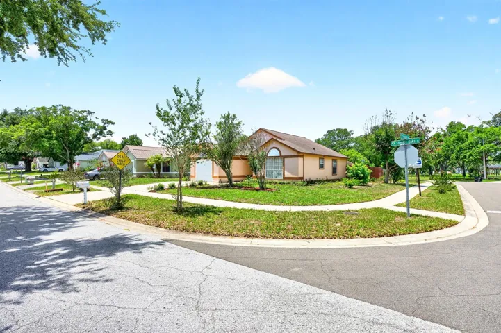 Spacious corner lot.