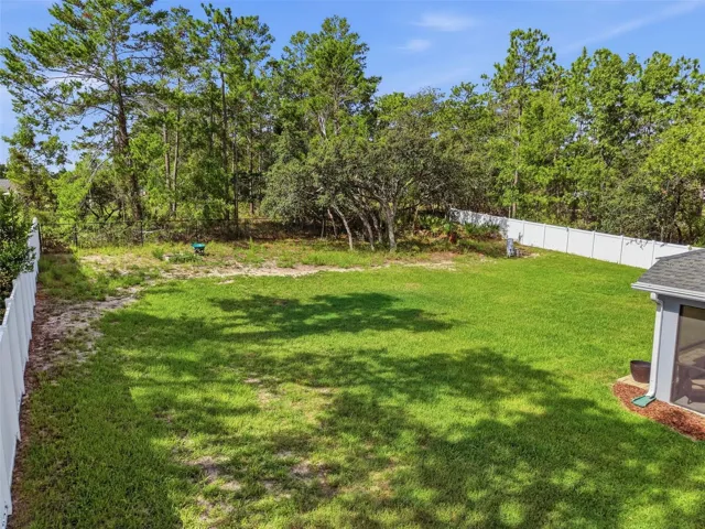 Fully fenced backyard