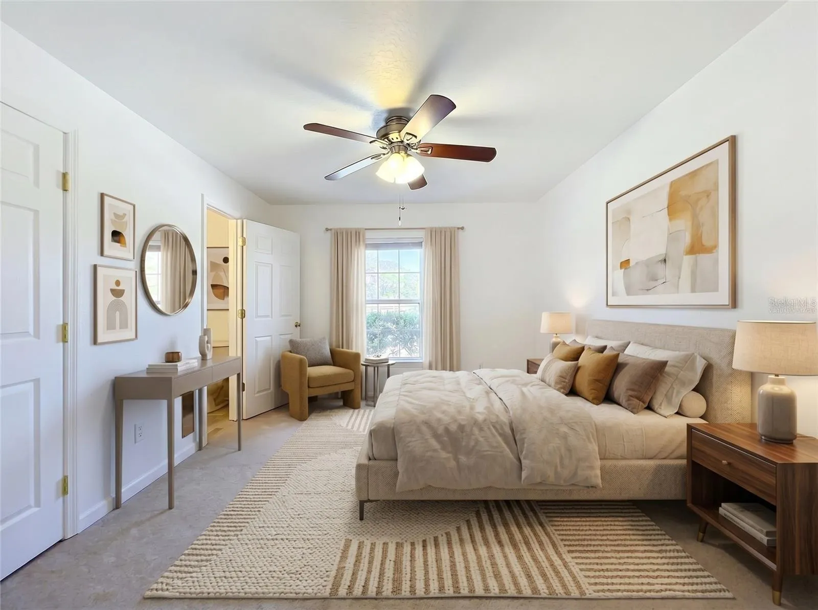 Virtually Staged Jack &amp; Jill Bdrm. 2 Left Wing (half bath)