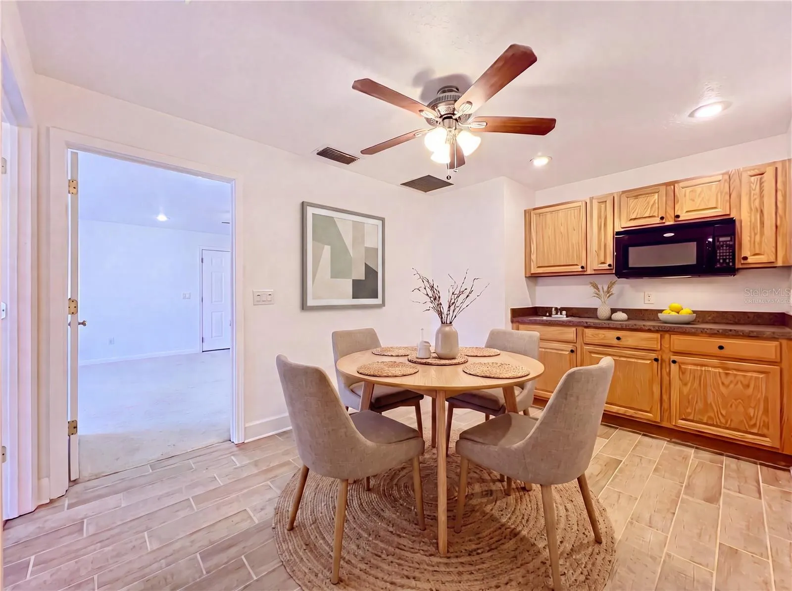 Virtually Staged Left wing Kitchenette next to Bonus Room