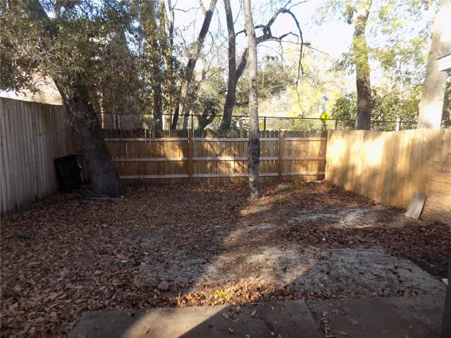 Enclosed backyard