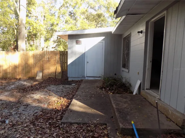 Backyard to laundry room