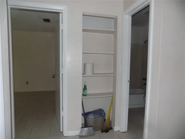 Outside between bedroom & bathroom