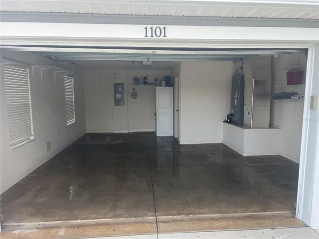 Inside garage