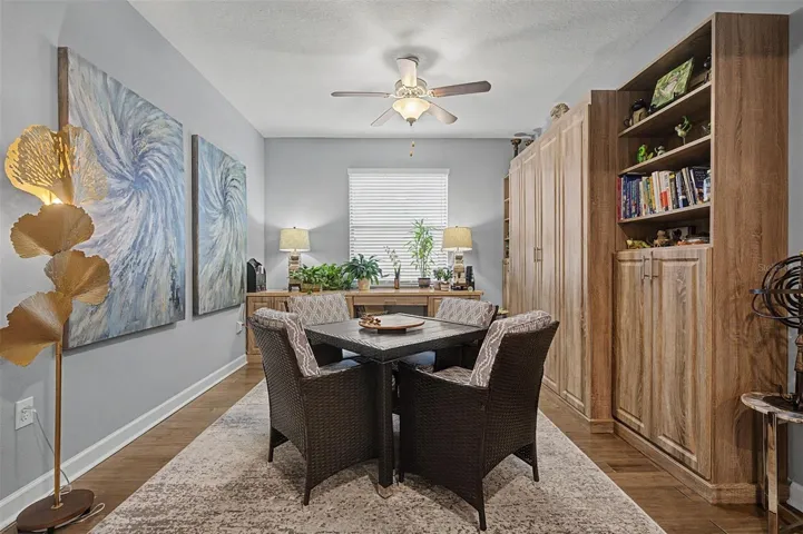 Flex room with game table and murphy bed doubles as guest bedroom!