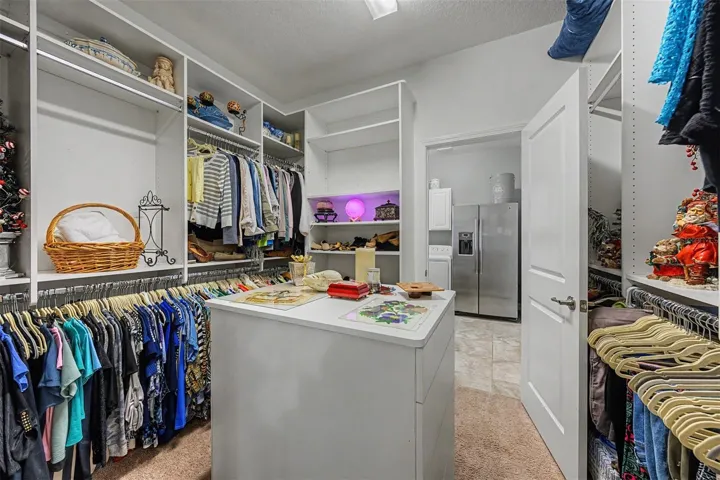Custom closet off Primary bath!