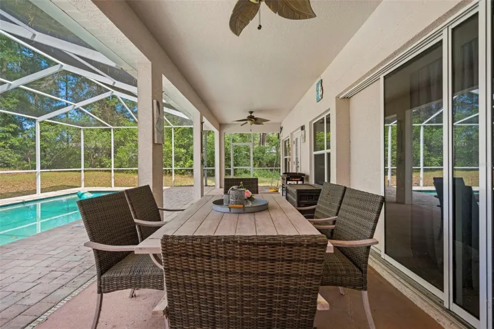 Lanai with Ceiling Fans
