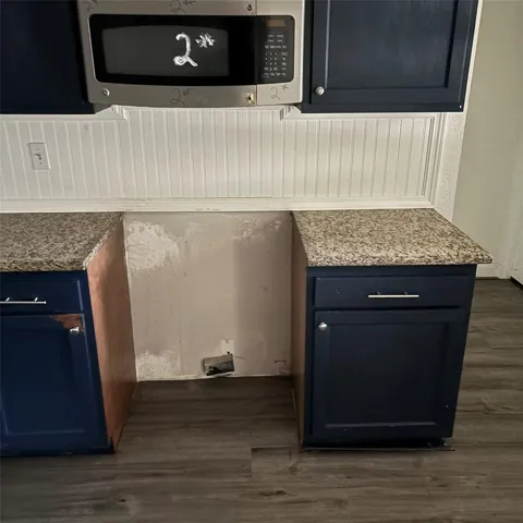 Only appliance included is microwave