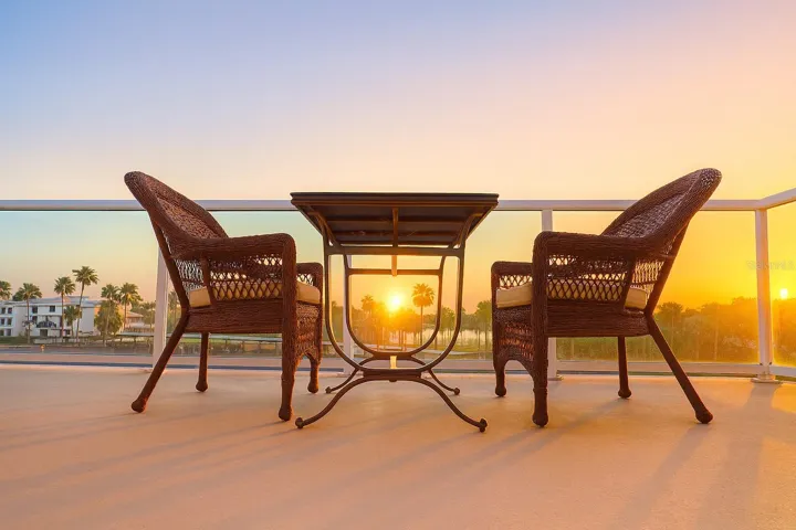 Balcony at sunrise