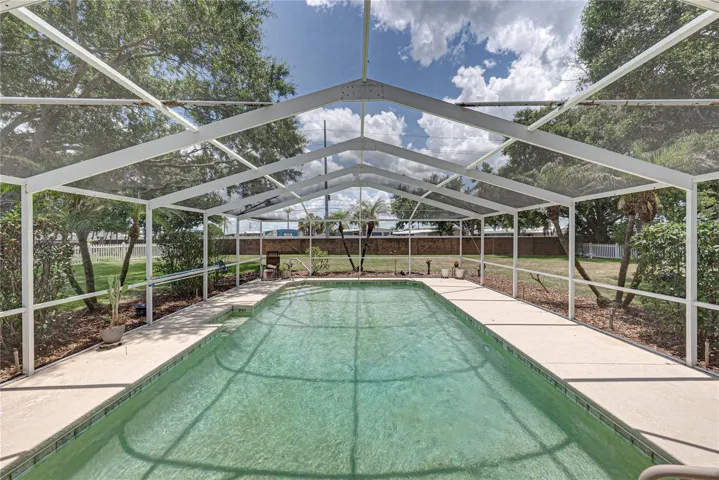 The pool has fixtures to allow for water volleyball.