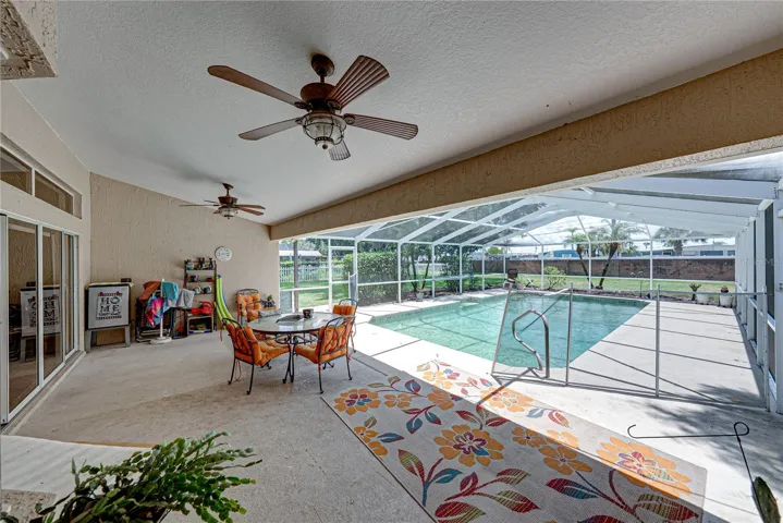 The birdcage has 2 doors to access the large backyard.