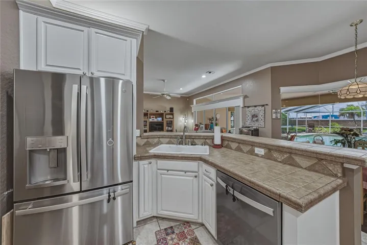 The crown molding is throughout the central core.